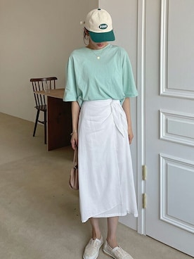 「ミントカラー」｜ディーホリックさん（レディース・165cm）の春コーディネート