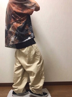 「CABANE de ZUCCa（カバンドズッカ）のアイテム（パンツ）」を使った、WMさん（メンズ・163cm）の春コーディネート