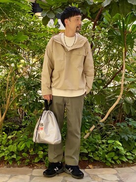 「USAコットン」｜「アイテム（スウェット）」を使った、coenむらたさん（メンズ・173cm）の春コーディネート