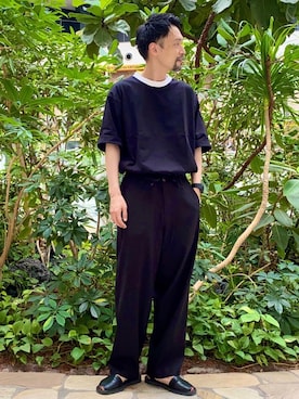 「coen（コーエン）のアイテム（パンツ）」を使った、coenむらたさん（メンズ・173cm）の春コーディネート