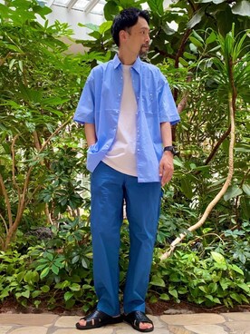 「ベーシックカラー」｜coenむらたさん（メンズ・173cm）の夏コーディネート