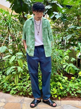 「涼しくて軽い「涼・軽パンツ」」｜coenむらたさん（メンズ・173cm）の夏コーディネート