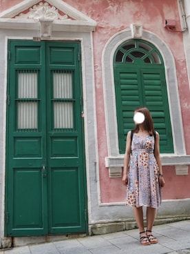 「travel」｜「アイテム（サンダル）」を使った、Aileeさん（レディース・152cm）の夏コーディネート