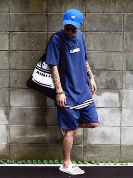 「summer」｜「アイテム（トートバッグ）」を使った、PUBLICATIONさん（メンズ・168cm）の夏コーディネート