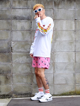 「アイテム（ストール/ショール）」を使った、PUBLICATIONさん（メンズ・168cm）の春コーディネート