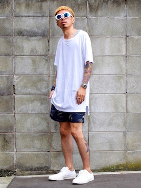 「アイテム（ストール/ショール）」を使った、PUBLICATIONさん（メンズ・168cm）の春コーディネート