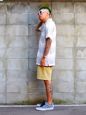 「STORES.jp（ストアーズドットジェーピー）のアイテム」を使った、PUBLICATIONさん（メンズ・168cm）の夏コーディネート