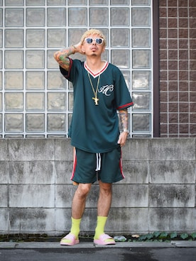 「アイテム（レッグウェア）」を使った、PUBLICATIONさん（メンズ・168cm）の夏コーディネート