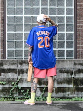 「STORES.jp（ストアーズドットジェーピー）のアイテム（シャツ/ブラウス）」を使った、PUBLICATIONさん（メンズ・168cm）の夏コーディネート