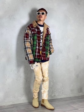 「STORES.jp（ストアーズドットジェーピー）のアイテム（アクセサリー）」を使った、PUBLICATIONさん（メンズ・168cm）の秋コーディネート
