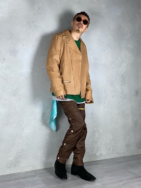 「STORES.jp（ストアーズドットジェーピー）のアイテム（アクセサリー）」を使った、PUBLICATIONさん（メンズ・168cm）の秋コーディネート