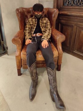 「western mountaineering（ウェスタンマウンテニアリング）のアイテム（ブーツ、その他）」を使った、たっくん(インスタメイン)さん（メンズ・168cm）の春コーディネート