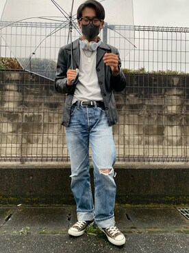「CONVERSE（コンバース）のアイテム（スニーカー、その他）」を使った、たっくん(インスタメイン)さん（メンズ・168cm）の春コーディネート