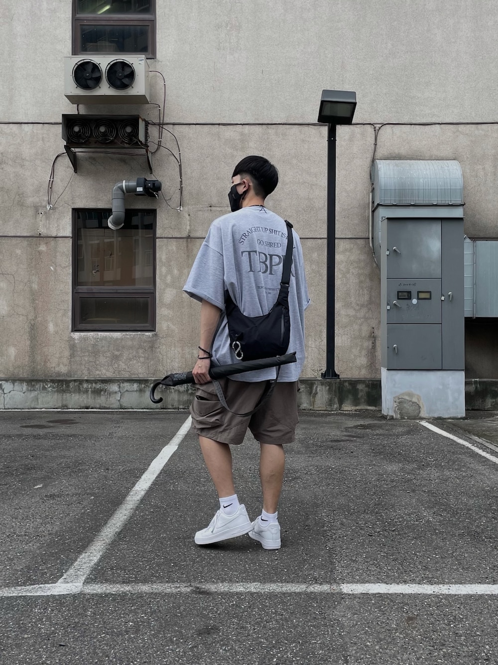 「ootd、outfit、outfitoftheday、outdoor、street、streetstyle、summer、Taiwan」｜「sealsonのアイテム（メッセンジャーバッグ、ブラック系）」を使った、BIn_さん（メンズ・180cm）の夏コーディネートの1枚目の写真