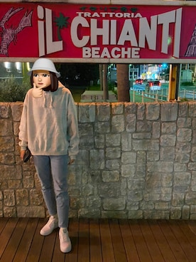 「MOUSSY（マウジー）のMVS SKINNY（デニムパンツ）」を使った、yumiiiii♡♡さん（レディース・169cm）の秋コーディネート