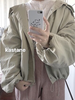 iic_youko使用「Kastane（ボリューム袖ナイロンパーカー）」的時尚穿搭