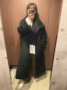 「Libra Cue（リブラ キュー）のアイテム（その他アウター）」を使った、Nono0325🐈‍⬛さん（レディース・172cm）の冬コーディネート