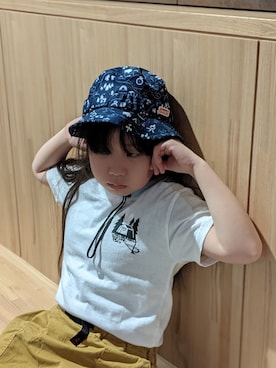 「go slow caravan」｜「アイテム（帽子）」を使った、kanonさん（キッズ・140cm）の春コーディネート