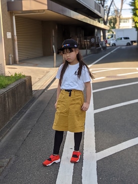 「go slow caravan」｜「アイテム（帽子）」を使った、kanonさん（キッズ・140cm）の春コーディネート