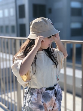 「go slow caravan」｜「アイテム（帽子）」を使った、kanonさん（キッズ・140cm）の春コーディネート