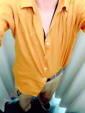 「イエローシャツ」｜Kazuki  Teraokaさん（メンズ・170cm）の夏コーディネート