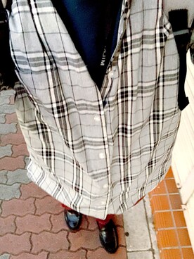 「UNIQLO（ユニクロ）のエアリズムコットンオーバーサイズTシャツ（5分袖）（Tシャツ/カットソー、ブルー系）」を使った、Kazuki  Teraokaさん（メンズ・169cm）の秋コーディネート