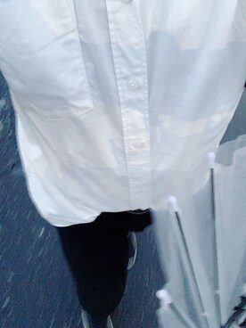 「1 to 10 people（ワントゥテンピープル）の【W】【it】【select ITEM】stretch oxford bandcollor S/S shirt - ストレッチオックスフォードバンドカラー半袖シャツ（シャツ/ブラウス、ホワイト系）」を使った、Kazuki  Teraokaさん（メンズ・169cm）の秋コーディネート