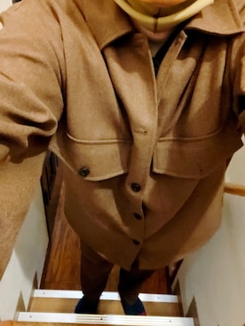 「GU（ジーユー）のアイテム（セットアップ、ブラウン系）」を使った、Kazuki  Teraokaさん（メンズ・169cm）の春コーディネート