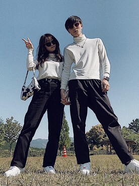 サングラスを使った カップルコーデ のレディース人気ファッションコーディネート ユーザー その他ユーザー Wear