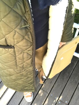 「LAVENHAM（ラベンハム）のアイテム（その他アウター）」を使った、Tさん（レディース・165cm）の冬コーディネート