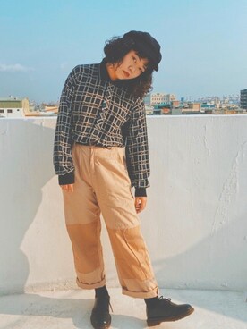 「planet（planet）のアイテム」を使った、酸さん（レディース・163cm）の秋コーディネート