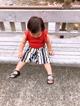 「Nest（-）のアイテム」を使った、りのちゃんさん（キッズ・80cm）の夏コーディネート