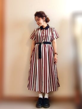 「アイテム（シャツワンピース）」を使った、wakaさん（レディース・148cm・20代）の夏コーディネート