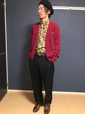 「LACOSTE（ラコステ）のアイテム（その他アウター）」を使った、kazu570123さん（メンズ・180cm）の秋コーディネート