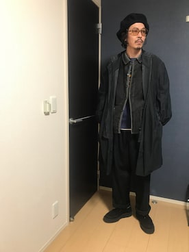 「ISSEY MIYAKE（イッセイミヤケ）のアイテム（モッズコート）」を使った、kazu570123さん（メンズ・180cm）の冬コーディネート