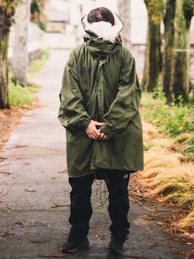 「アイテム（ミリタリージャケット）」を使った、Kojiさん（メンズ・171cm）の春コーディネート