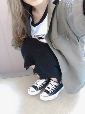 「Right-on（ライトオン）のアイテム（ミリタリージャケット）」を使った、*****さん（レディース・167cm）の秋コーディネート