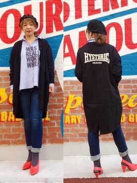 「ビッグサイズコーデ」｜happachinさん（レディース・164cm）の冬コーディネート