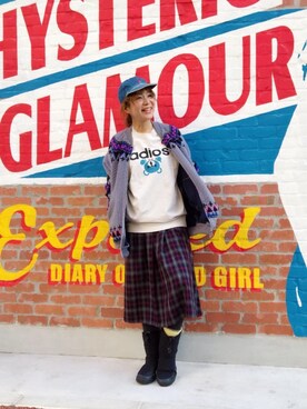 「ビッグサイズコーデ」｜happachinさん（レディース・164cm）の冬コーディネート