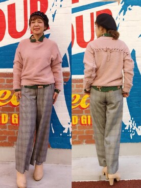 「hystericglamour」｜「アイテム（ハンチング/ベレー帽）」を使った、happachinさん（レディース・164cm）の冬コーディネート