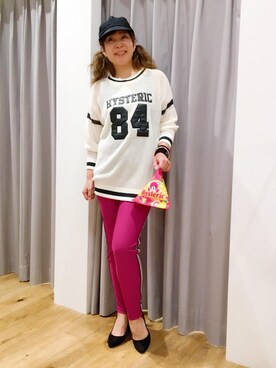 「ラメニット」｜「アイテム（財布/小物）」を使った、happachinさん（レディース・164cm）の夏コーディネート