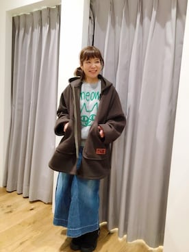 「HYSTERIC GLAMOUR（ヒステリックグラマー）のアイテム（モッズコート）」を使った、happachinさん（レディース・164cm）の秋コーディネート