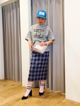 「ビックＴシャツ」｜「アイテム（財布/小物）」を使った、happachinさん（レディース・164cm）の春コーディネート
