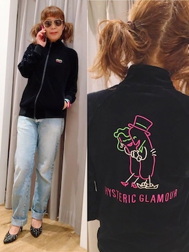 「バックプリント」｜「アイテム（ジャージ）」を使った、happachinさん（レディース・164cm）の夏コーディネート