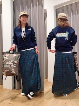 「スタッフセンバツ」｜「アイテム（ジャージ）」を使った、happachinさん（レディース・164cm）の秋コーディネート