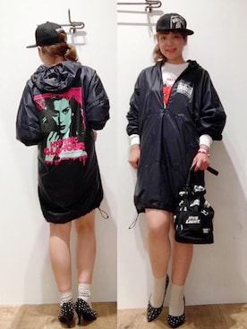 「アイテム（ナイロンジャケット）」を使った、happachinさん（レディース・164cm）の秋コーディネート