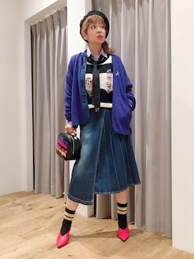 「パンクコーデ」｜「アイテム（財布/小物）」を使った、happachinさん（レディース・164cm）の秋コーディネート