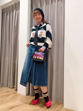「パンクコーデ」｜「アイテム（財布/小物）」を使った、happachinさん（レディース・164cm）の秋コーディネート