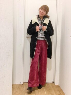 「HYSTERIC GLAMOUR（ヒステリックグラマー）のアイテム（ステンカラーコート）」を使った、happachinさん（レディース・164cm）の秋コーディネート