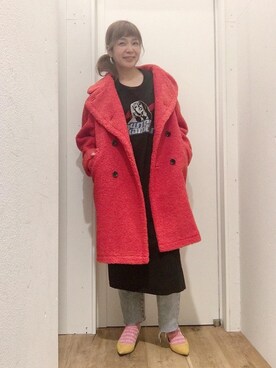 「ラフコーデ」｜「アイテム（ピーコート）」を使った、happachinさん（レディース・164cm）の秋コーディネート